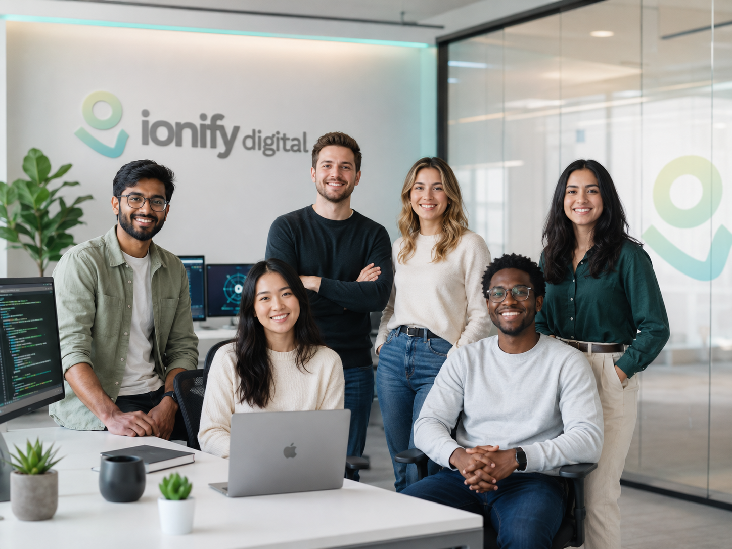 The Ionify Digital team in our studio
